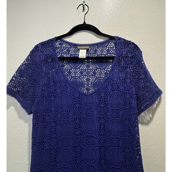 Tommy Bahama Crochet Maxi Dress Women’s Size Medium Resort Wear Swim Cover Up - Picture 4 of 6
